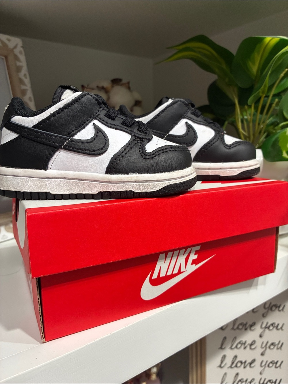 Nike Kids Black and White Low-Cut Sneakers